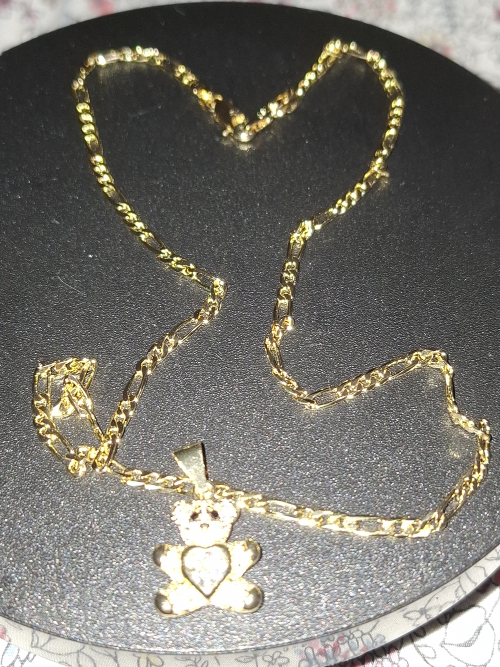 Gold Teddy Bear Pendant Necklace - Women Jewelry